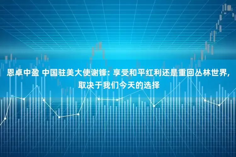 恩卓中盈 中国驻美大使谢锋: 享受和平红利还是重回丛林世界, 取决于我们今天的选择